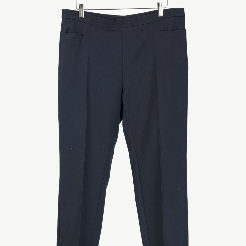 Akris Punto Navy Cotton-Twill Ankle-Length Trousers